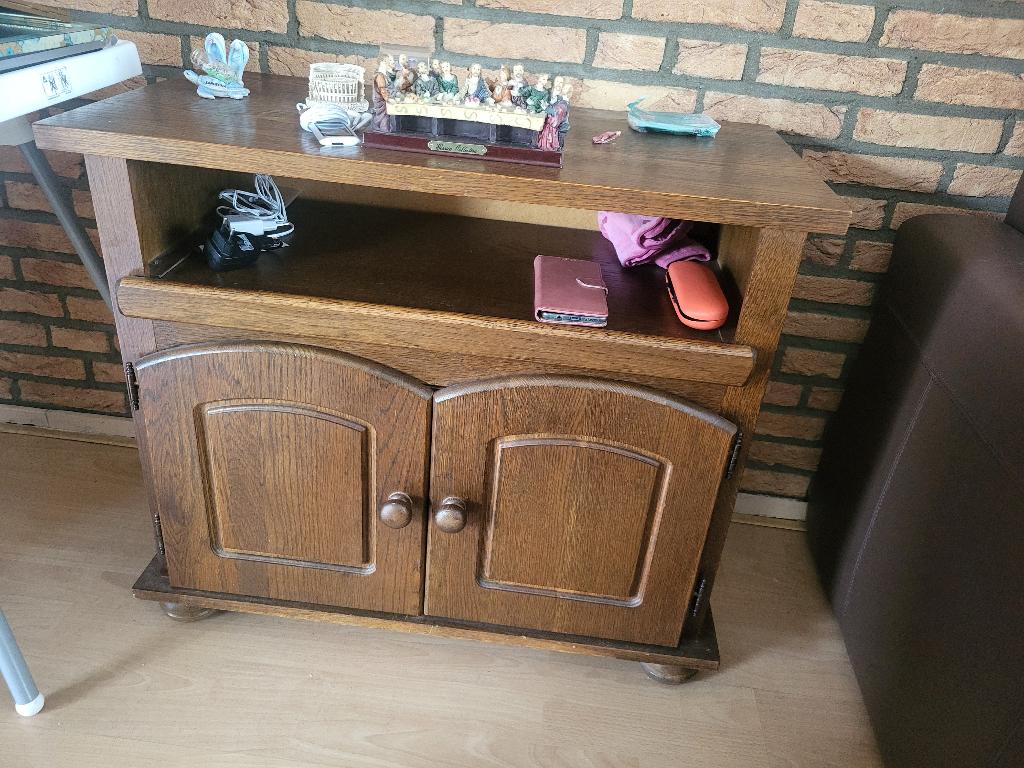 Te koop: tv kast, Huis en Inrichting, Kasten | Televisiemeubels, Ophalen, Gebruikt, Eikenhout, 50 tot 100 cm