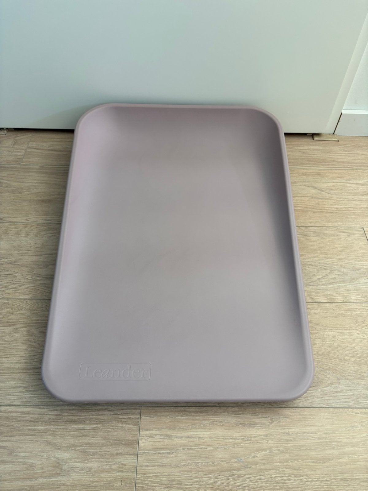 Leander Matty aankleedkussen met handdoek- Wood Roze, Kinderen en Baby's, Aankleedkussen, Nieuw, Standaard, Ophalen