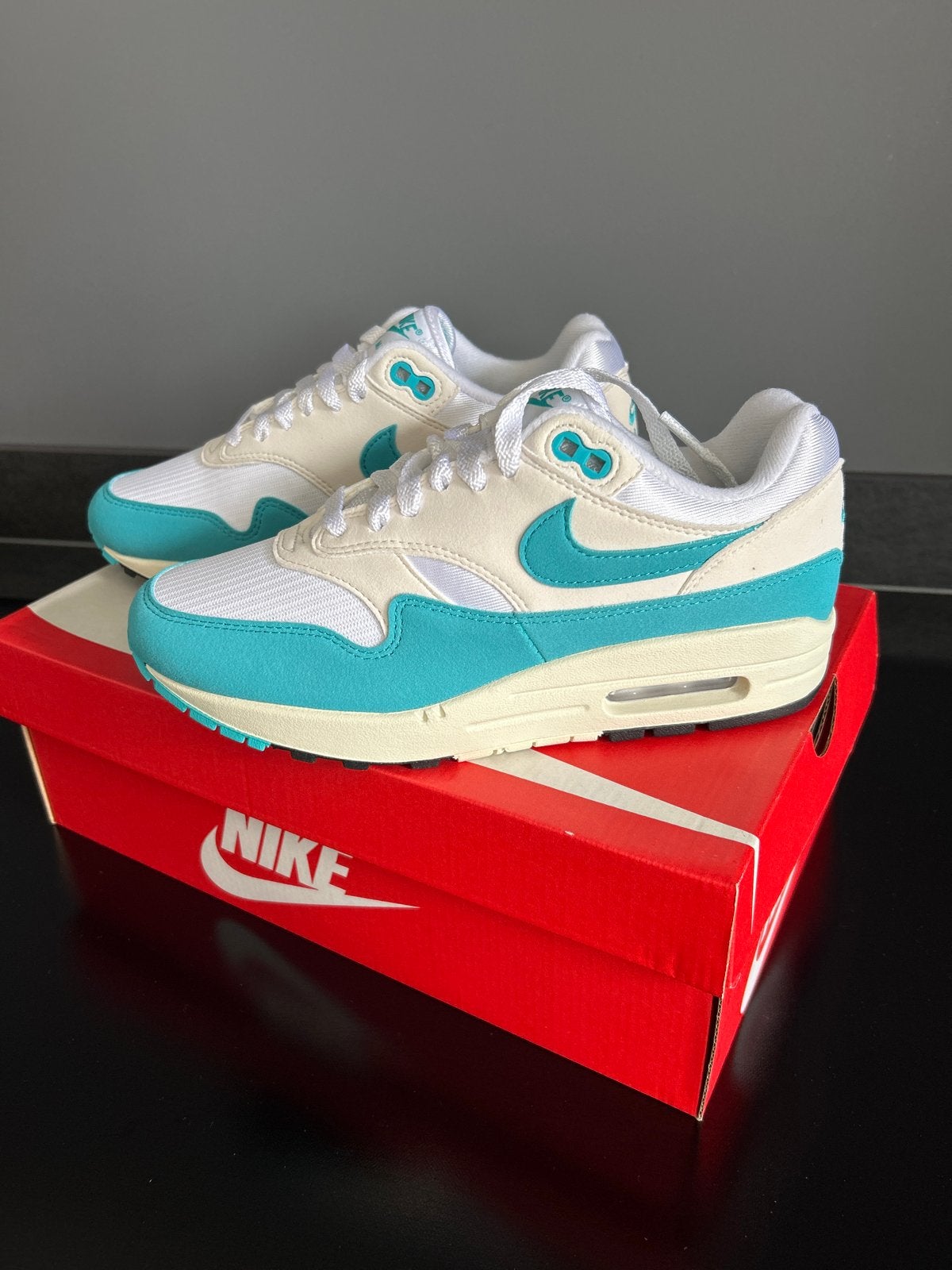 Nike Air Max 1 'Mineral Slate' - Nieuw in doos, Ophalen of Verzenden, Nieuw, Overige kleuren, Sneakers of Gympen