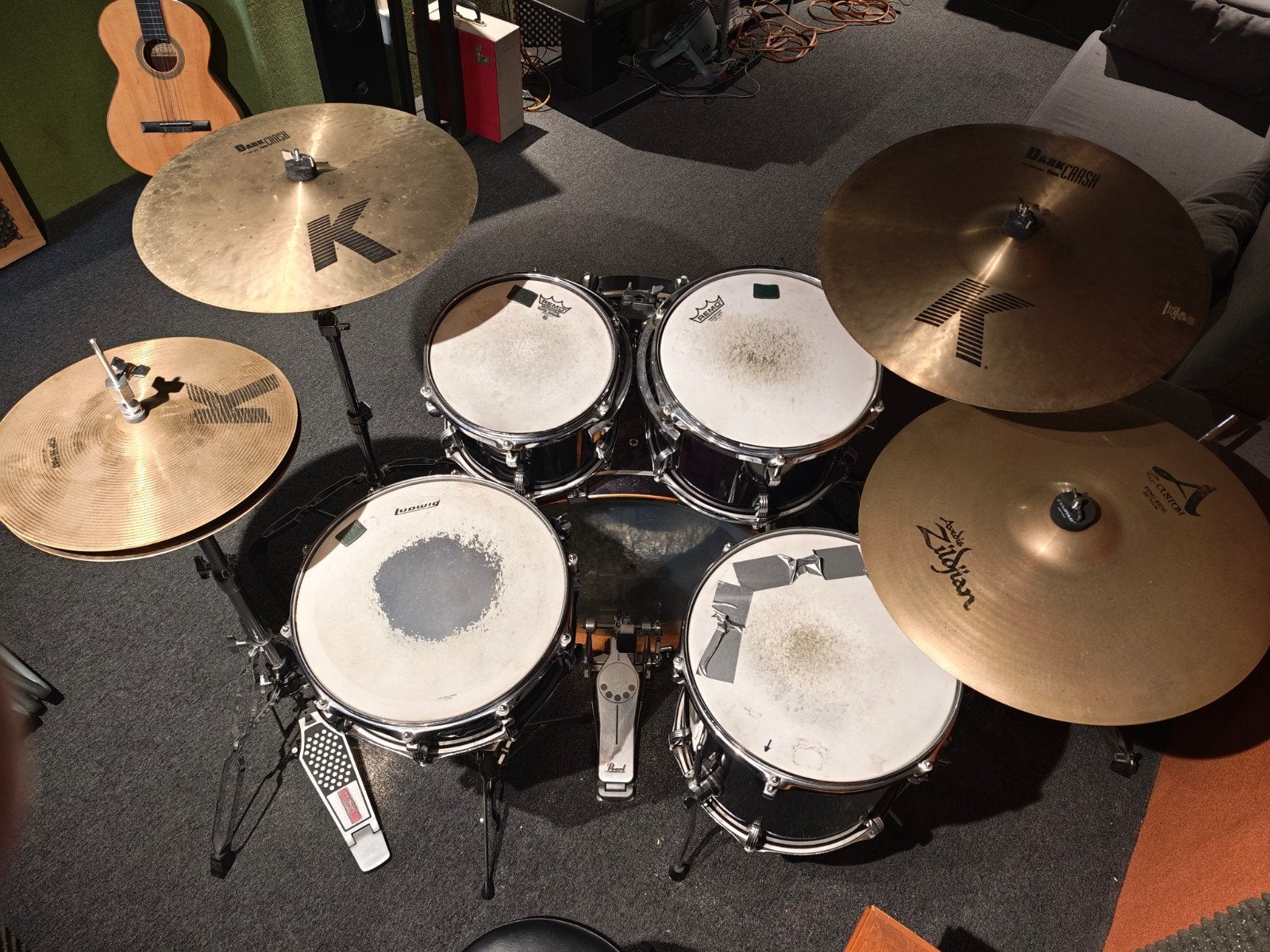 Zildjian K Dark Thin Crash K/Z Hi-hat en A ping ride, Muziek en Instrumenten, Ophalen, Zo goed als nieuw, Overige merken