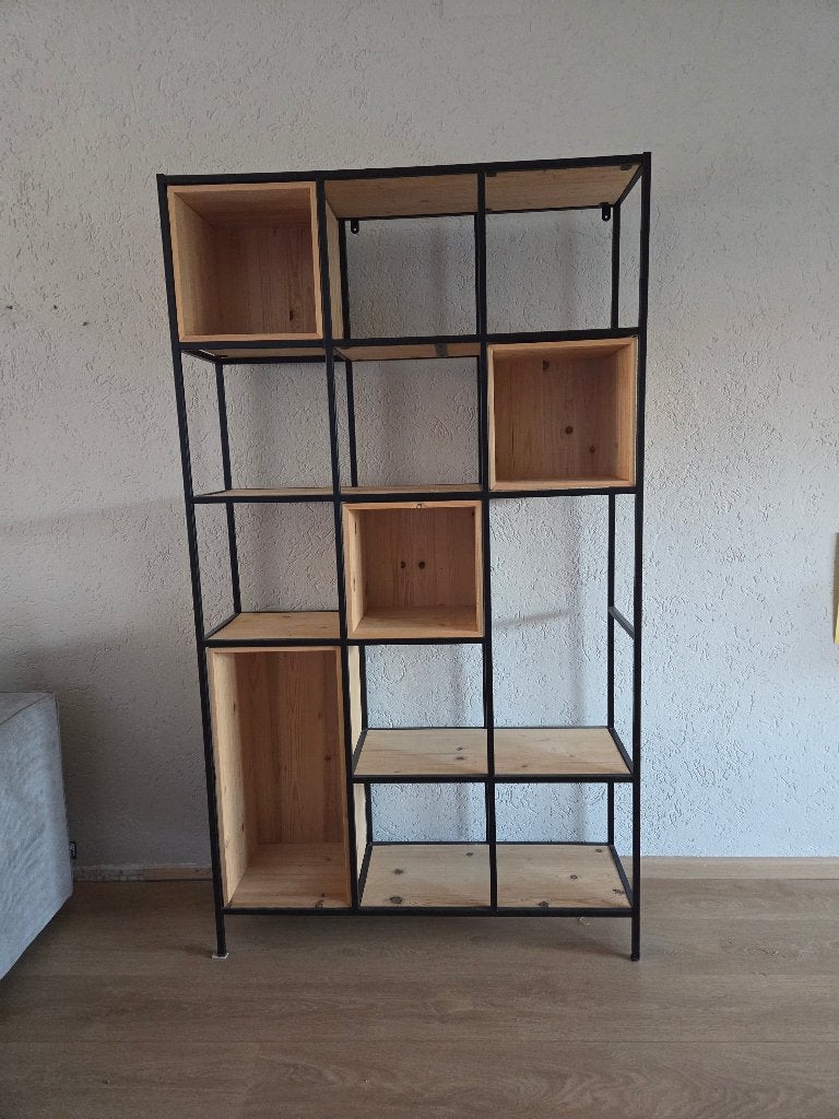 Kast open vakken, Huis en Inrichting, Kasten | Boekenkasten, Ophalen, 50 tot 100 cm, Zo goed als nieuw, Eikenhout