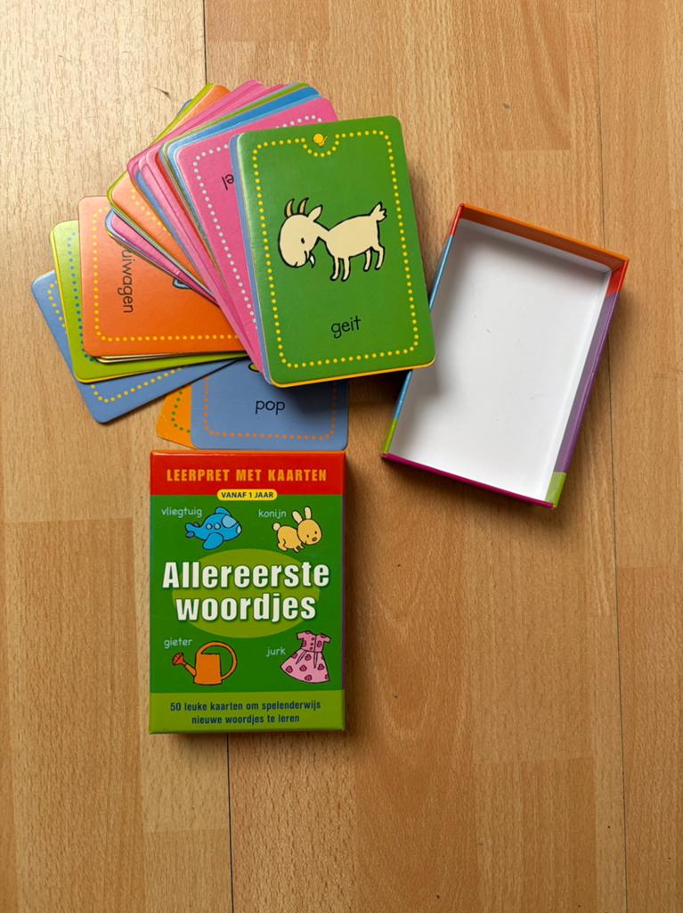 Leerpret met kaarten va 1 jaar Allereerste woordjes, Ophalen of Verzenden, Zo goed als nieuw