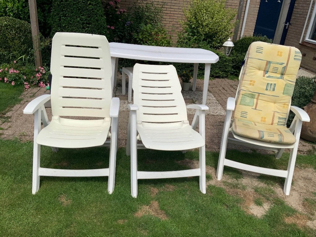 Hartman tuinstoelen, Tuin en Terras, Tuinstoelen, Gebruikt, Kunststof, Inklapbaar, Verstelbaar, Ophalen