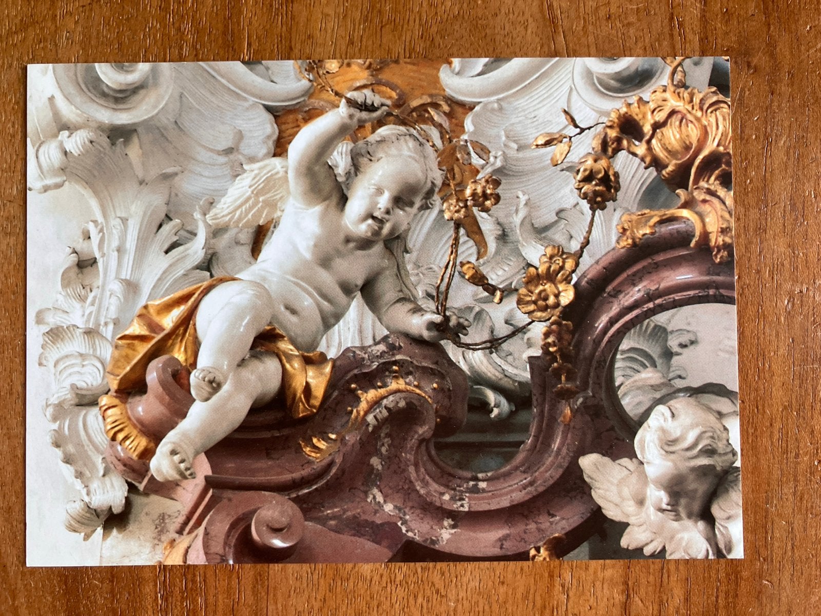 Amorbach Abteikirche Engel noordelijk altaar, Antiek en Kunst, Ophalen of Verzenden