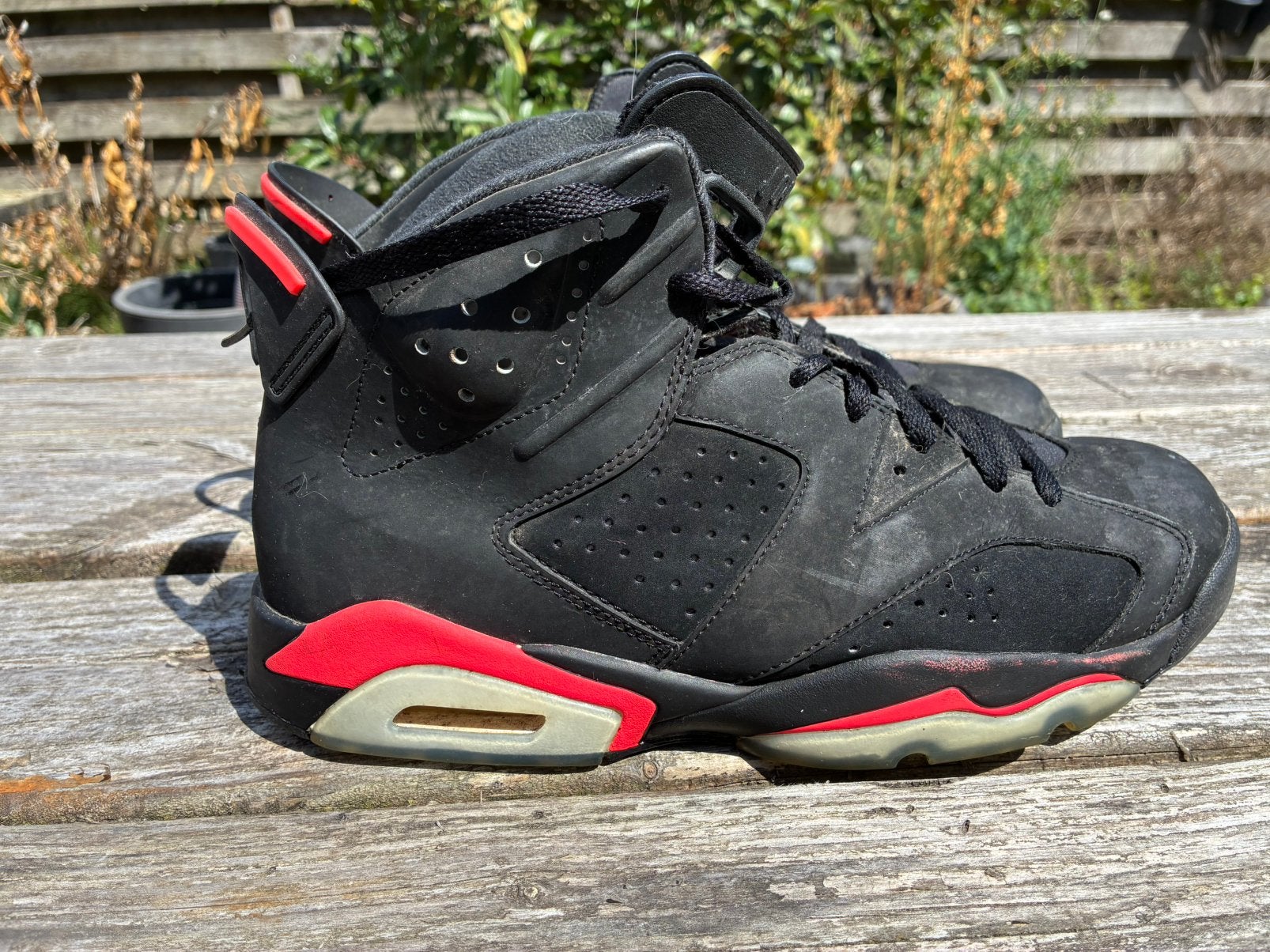 Nike air jordan retro 6 infra red, Zwart, Ophalen of Verzenden, Sneakers of Gympen, Gedragen