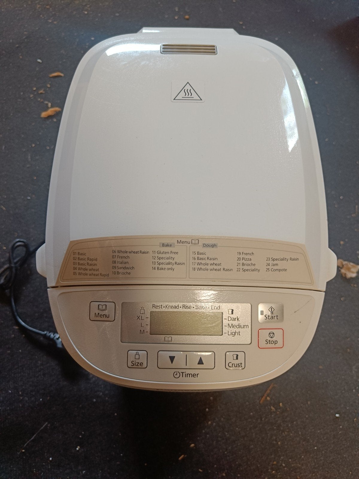 Panasonic SD-2500 Broodbakmachine - Zo goed als nieuw, Witgoed en Apparatuur, Meer dan 10 programma's, 800 tot 1200 gram deeg