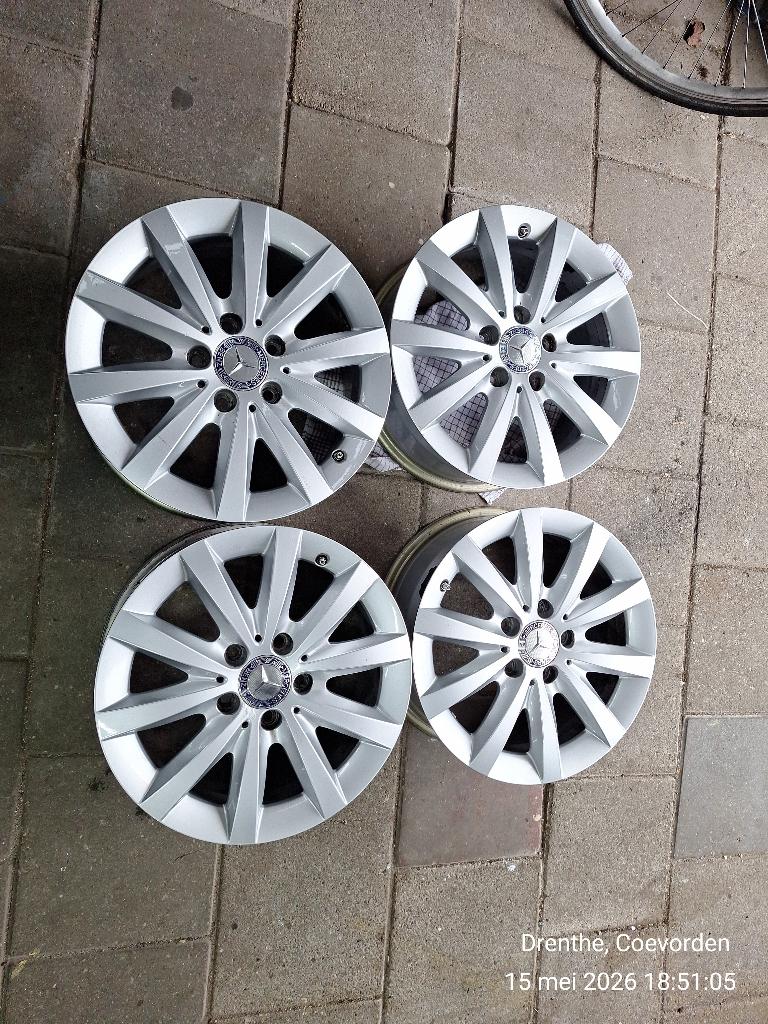 Originele 16" aluminium mercedes velgen., Auto-onderdelen, Ophalen, Gebruikt, 16 inch, Banden en Velgen
