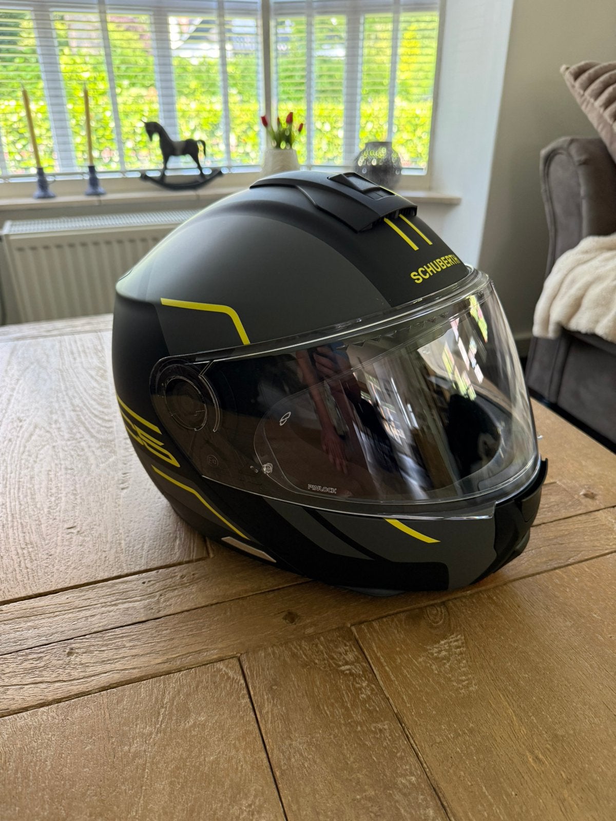 SCHUBERTH C5 Maat 61 (XL) + SC2 Comm. | Zeer nette staat, Motoren, Kleding | Motorhelmen, Overige merken, Systeemhelm, Heren, XL