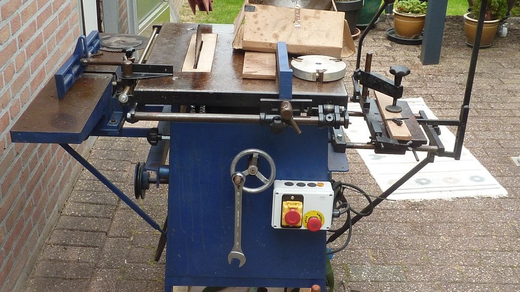 zaag frees schaaf combinatie machine, Ophalen, Gebruikt, Cirkelzaag, 70 mm of meer