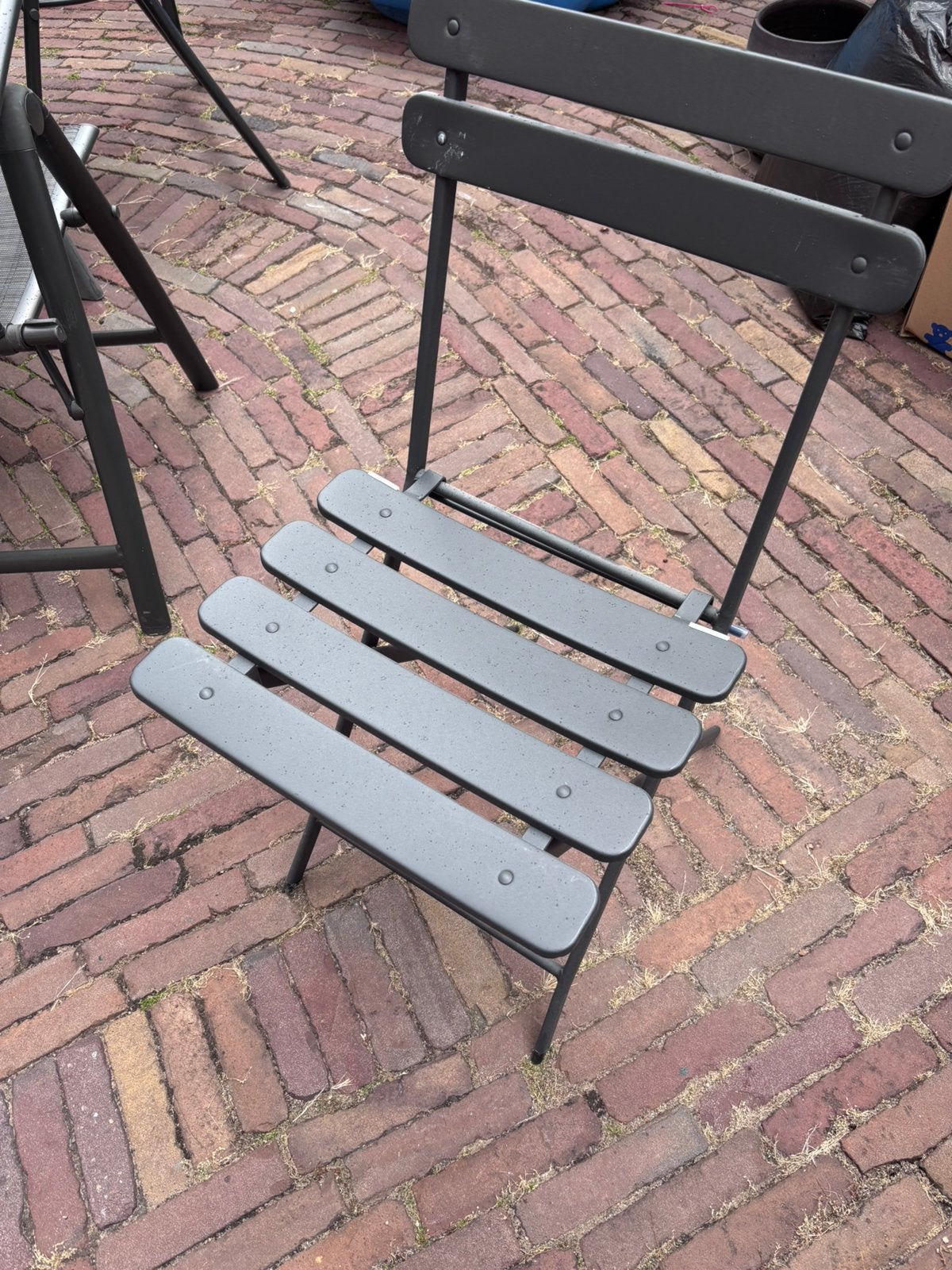 Bistro stoeltjes 4 stuks, Ophalen, Zo goed als nieuw, Metaal