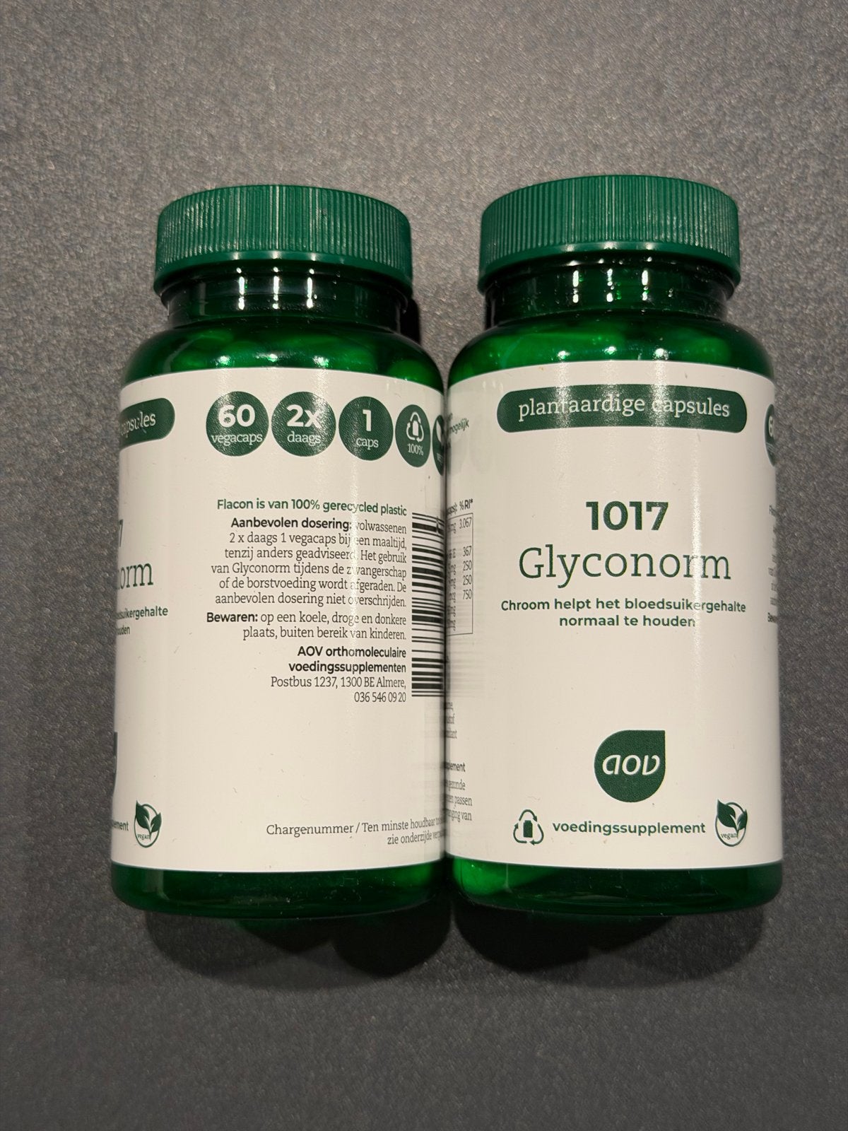 2x Nieuwe Glyconorm 1017 Voedingssupplement - 60 Vegacaps, Ophalen of Verzenden, Nieuw, Poeder of Drank