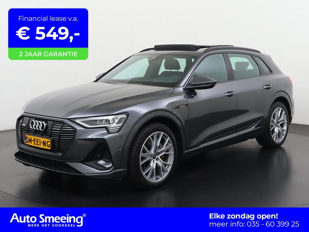 Audi e-tron 55 quattro S edition 95 kWh | Panoramadak | Trek, Auto's, Audi, Automaat, 12 maanden, 95 kWh, Leder en Stof