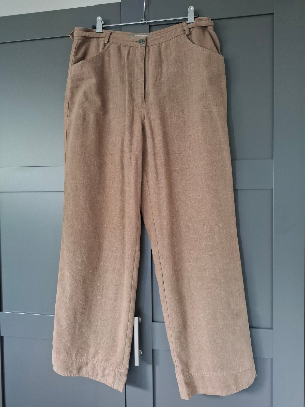 Linnen broek. Linnen pantalon. Sandwich. Maat 40.  Zandkleur, Maat 38/40 (M), Beige, Ophalen of Verzenden, Zo goed als nieuw