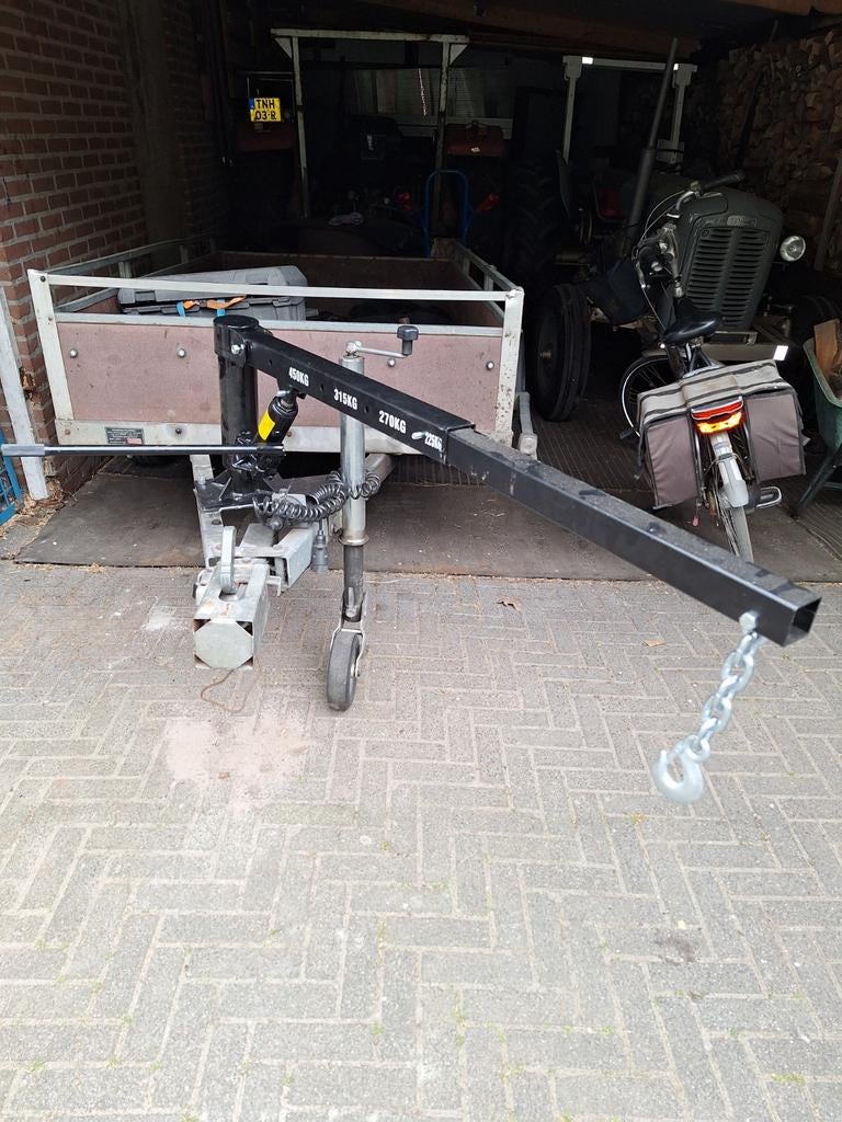 Aanhangerwagen takel 3 ton met pomp, Ophalen, Gebruikt, Handmatig