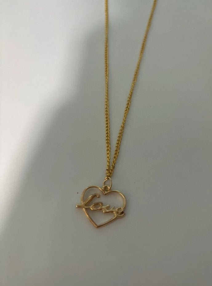 Ketting love goud, Ophalen of Verzenden, Nieuw, Goud, Overige materialen