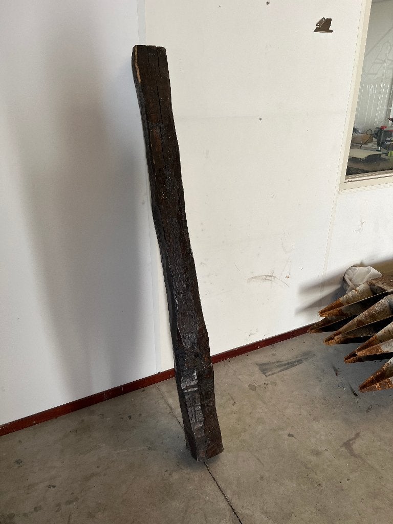 Oude / vintage eiken boerderij balk / gebint ., Ophalen, Gebruikt, Minder dan 180 cm, Palen