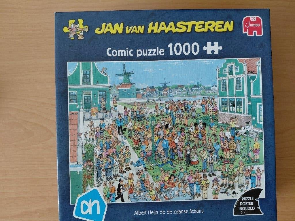 van Haasteren puzzel, "op de Zaans schans", 1000 stukjes, Ophalen, 500 t/m 1500 stukjes, Zo goed als nieuw, Legpuzzel