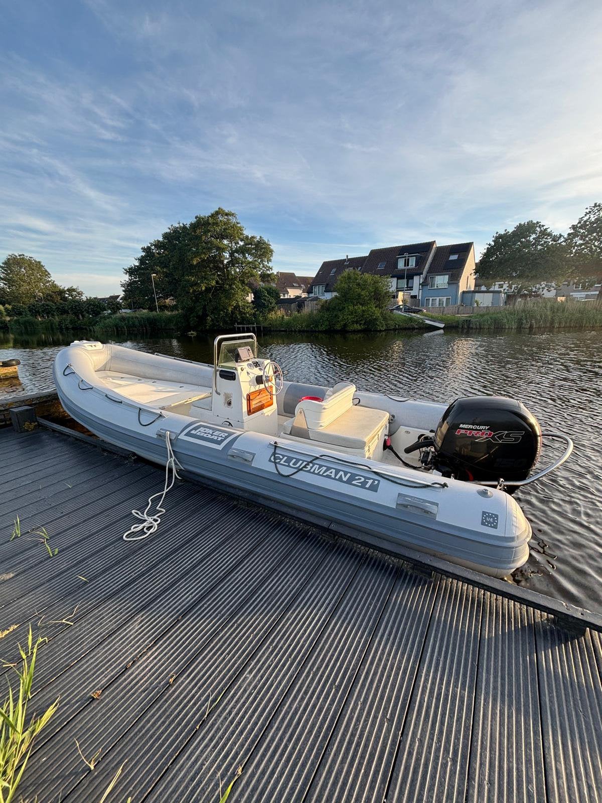Joker Clubman 21 met 150 pk Mercury Pro XS uit 2020, Ophalen, Overige merken, Rubber, 120 tot 200 pk