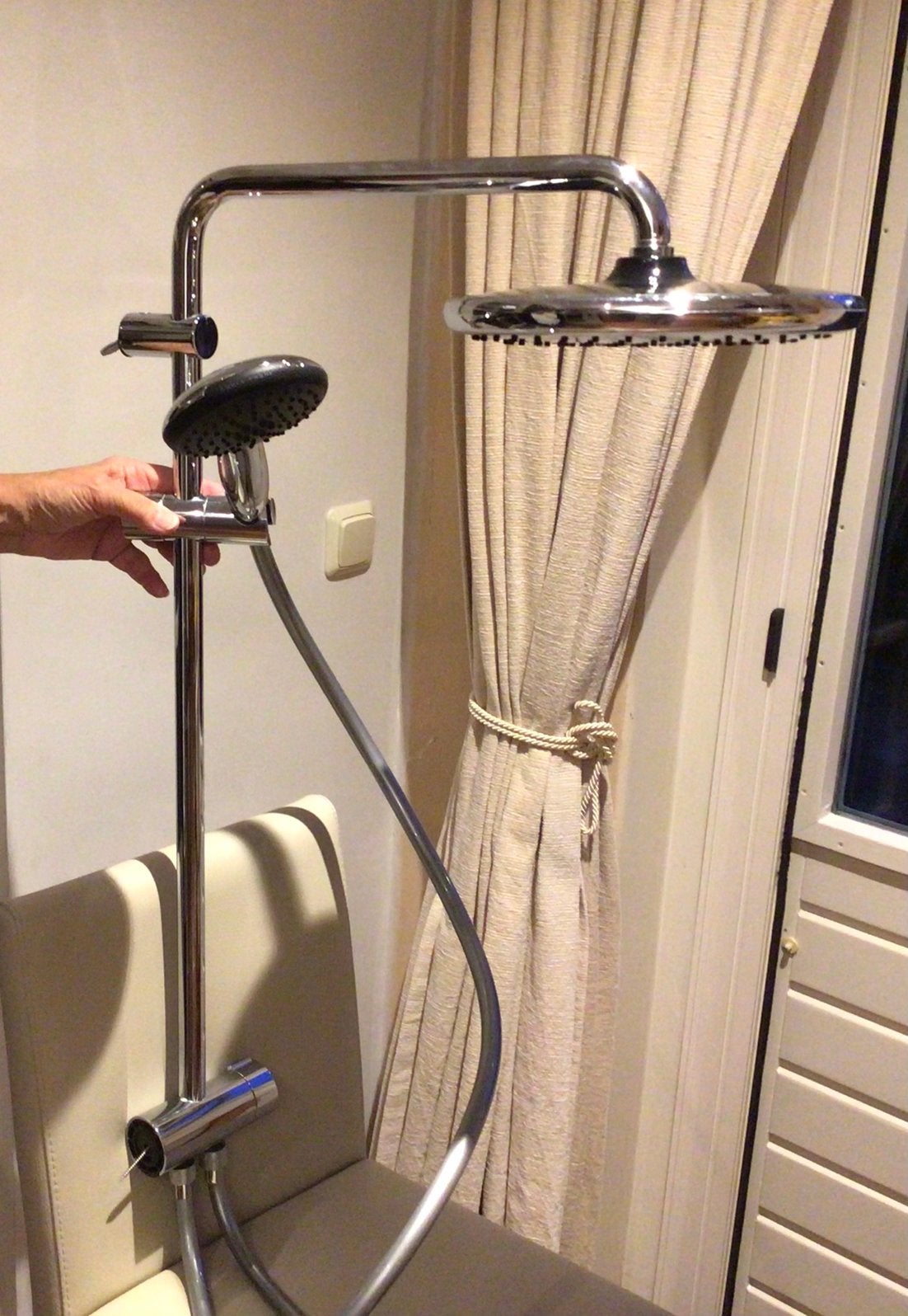 Te koop : regendouche Grohe Vitalio, Ophalen, Zo goed als nieuw, Chroom, Douche