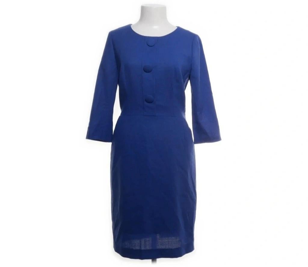 Ladress Blauwe Jurk Wol Maat S, Blauw, Ophalen of Verzenden, Zo goed als nieuw, Maat 36 (S)