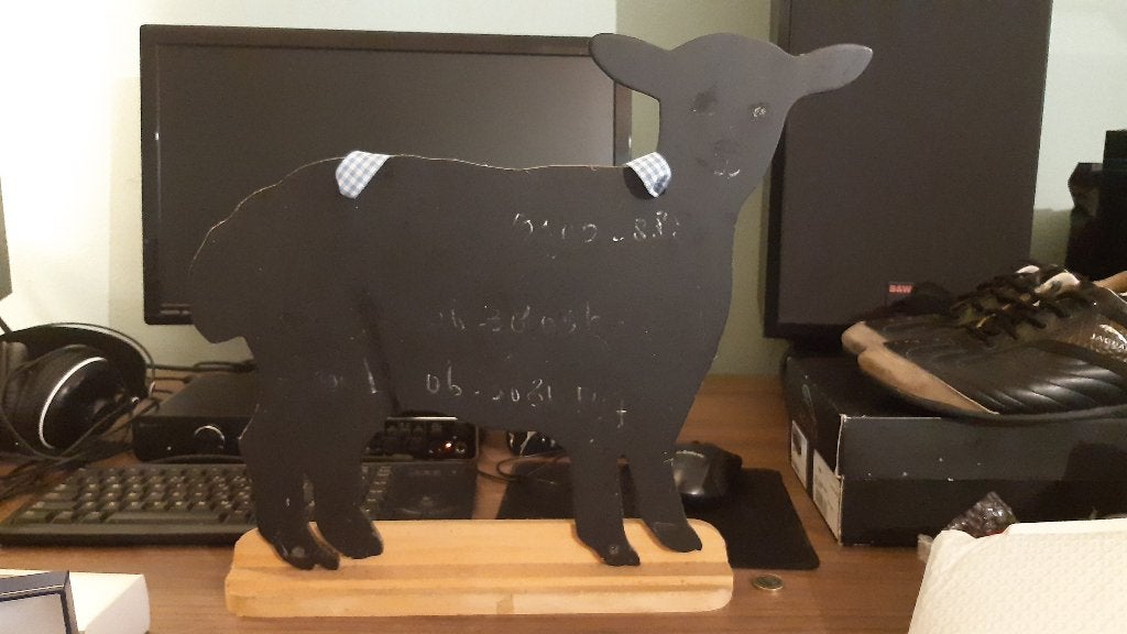 Schaap krijtbord, Ophalen of Verzenden, Mobiel, Gebruikt, Krijtbord