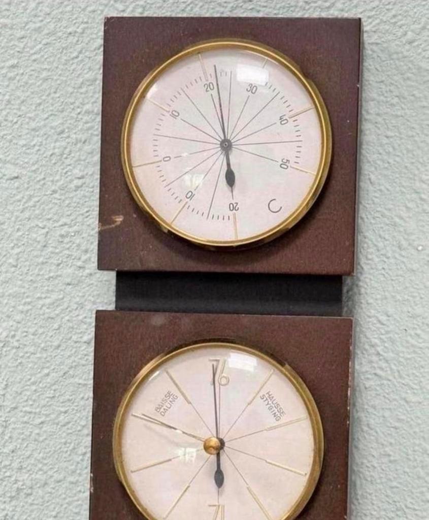 Antiek MCM Jason Duitsland Barometer Vochtigheid Weerstation, Ophalen of Verzenden, Zo goed als nieuw, H, H
