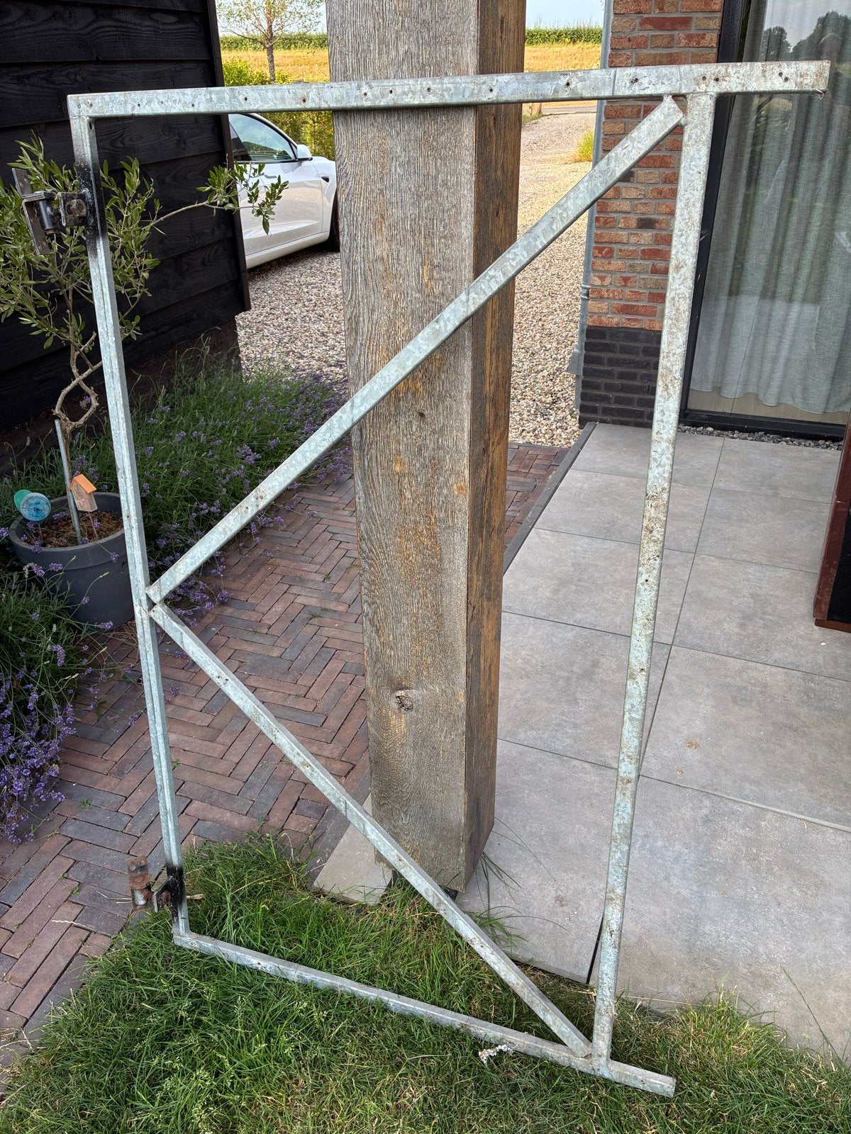 Gegalvaniseerd frame voor tuinpoort/tuindeur, Tuin en Terras, Tuinpoorten, Ophalen, Gebruikt, Staal, Minder dan 100 cm