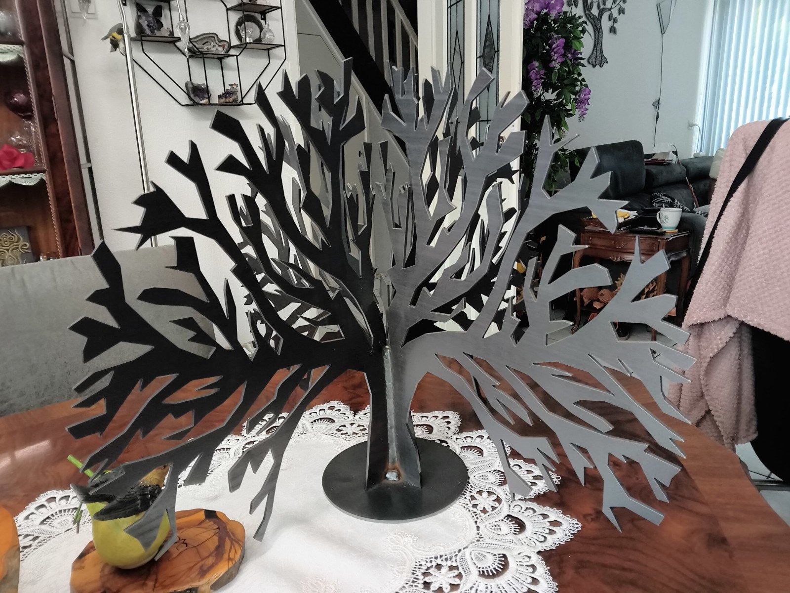 metalen boom rvs decoratie, Ophalen