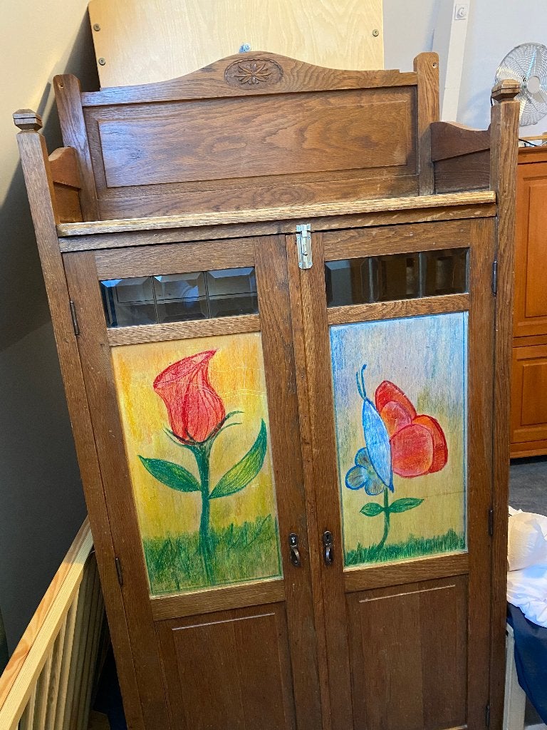 Houten kast, Antiek en Kunst, Antiek | Meubels | Kasten, Ophalen