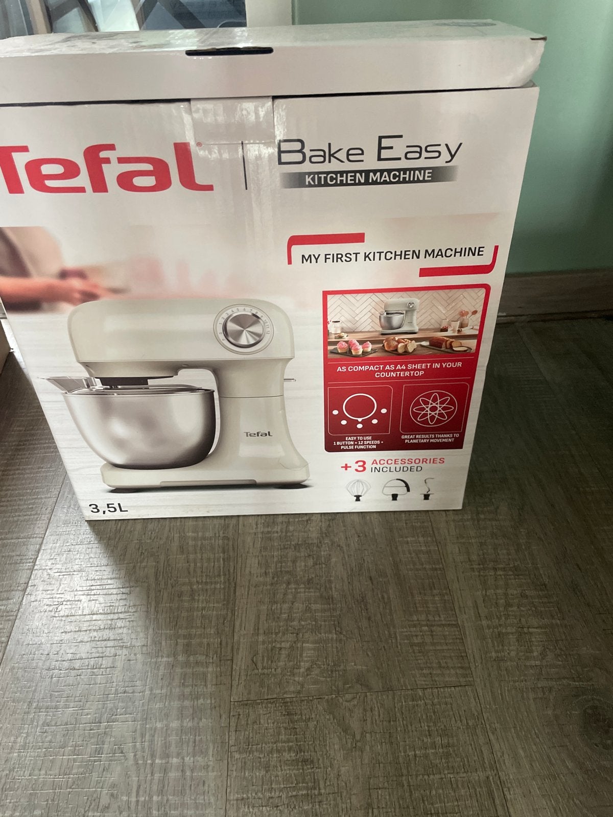 Tefal Bake Easy Kitchen Machine - Nieuw in doos, 3 tot 4 liter, Ophalen of Verzenden, Nieuw, 3 snelheden of meer