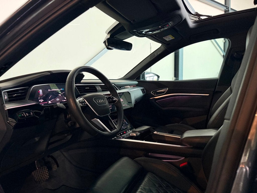 Audi E-tron S 503pk, RS Zetels, Panodak, ACC, Head Up, Ambie, Auto's, Audi, Zwart, 71 kWh, Adaptive Cruise Control, Vierwielaandrijving