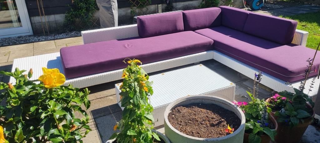 Prachtig Aluminium Ibiza Loungeset - Zo goed als nieuw, Ophalen, Meer dan 8 zitplaatsen, Aluminium, Zo goed als nieuw