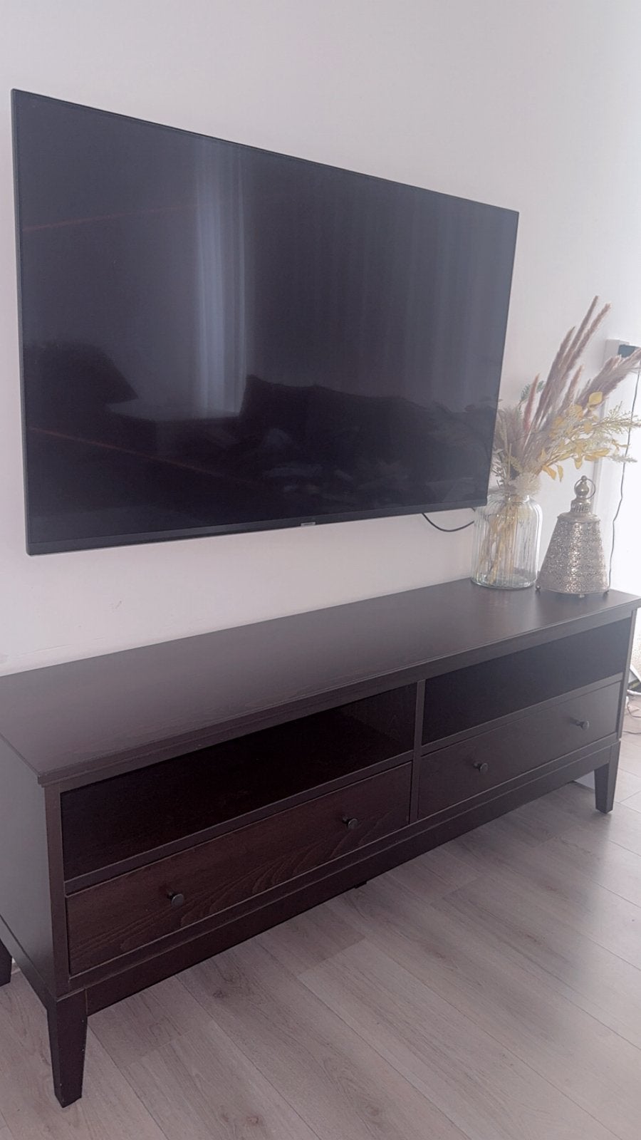 Tv meubel donkerbruin IKEA IDANAS, Ophalen, Zo goed als nieuw, 25 tot 50 cm, Minder dan 100 cm