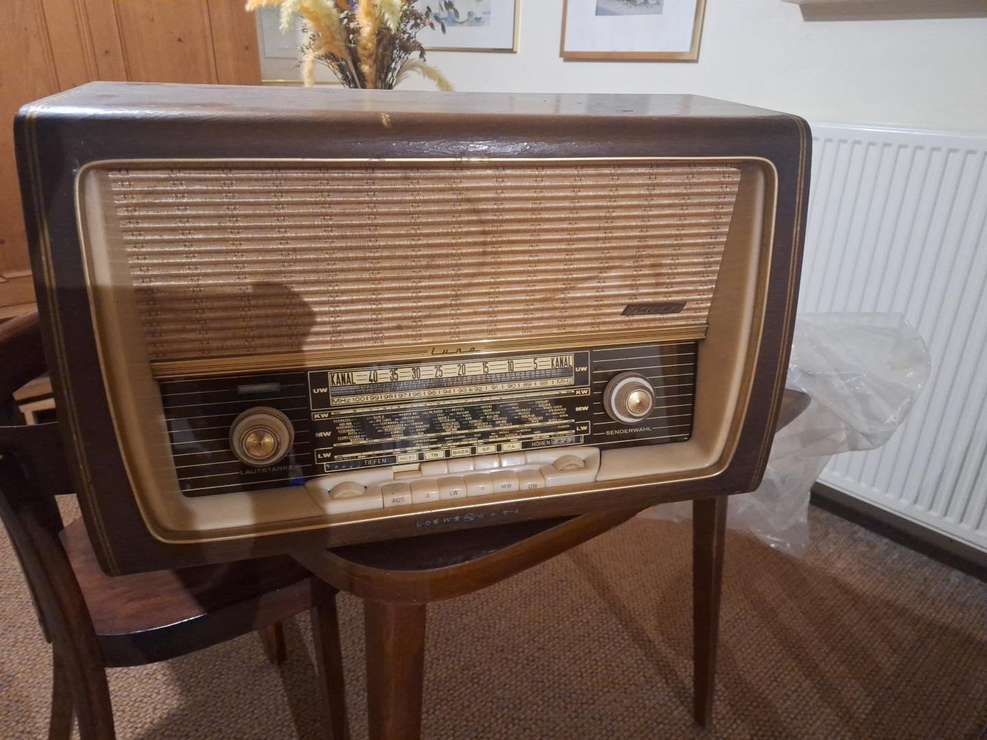 Vintage Loewe-Opta buizenradio jaren 50 – origineel, Ophalen, Gebruikt, Radio