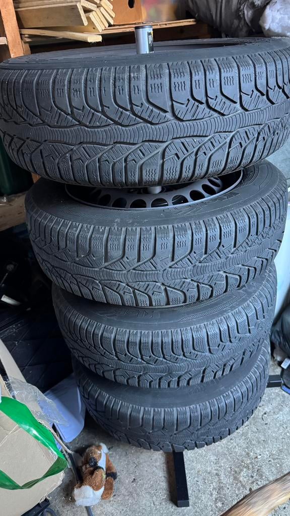 4x winterband inclusief velg 4 bouten, Ophalen, Gebruikt