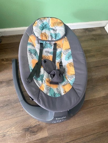 LIONELO Baby Bouncer 2-in-1 with Automatic Rocking, Ophalen, Gebruikt, Wipstoel, Met gordel(s) of riempje(s)