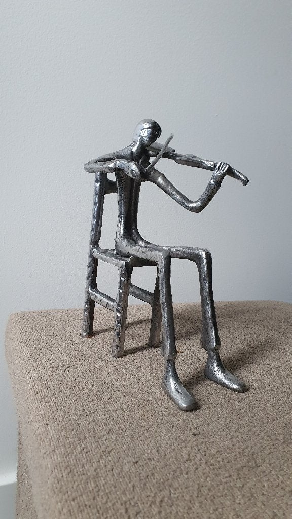 Brutalistisch Violist Beeld Giacometti Stijl, Antiek en Kunst, Kunst | Beelden en Houtsnijwerken, Ophalen of Verzenden