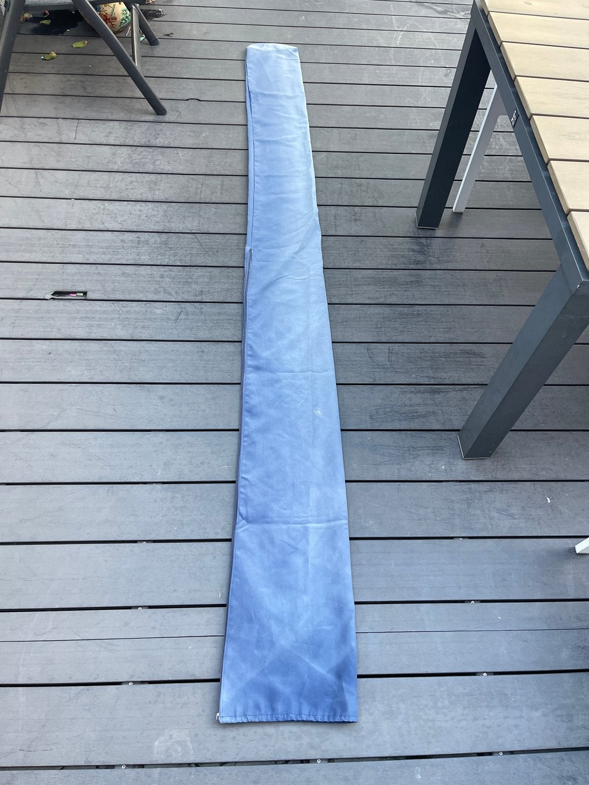 Lange blauwe hoes 2,5 meter voor oa parasol, Tuin en Terras, Ophalen, Gebruikt