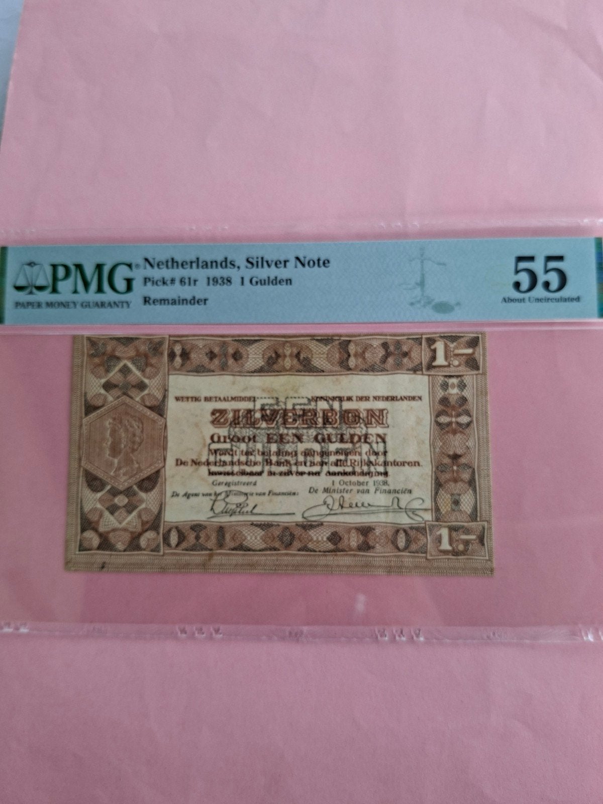1 gulden Zilverbon Proof uitgave uit 1938
in AUNC Gekeurd PM, Postzegels en Munten, Bankbiljetten | Nederland, Ophalen of Verzenden