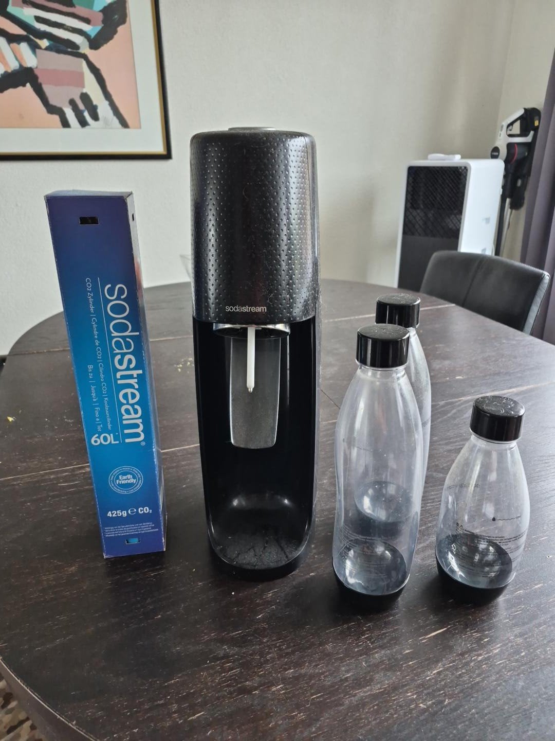 Sodastream met CO2-cilinder en flessen, Ophalen of Verzenden