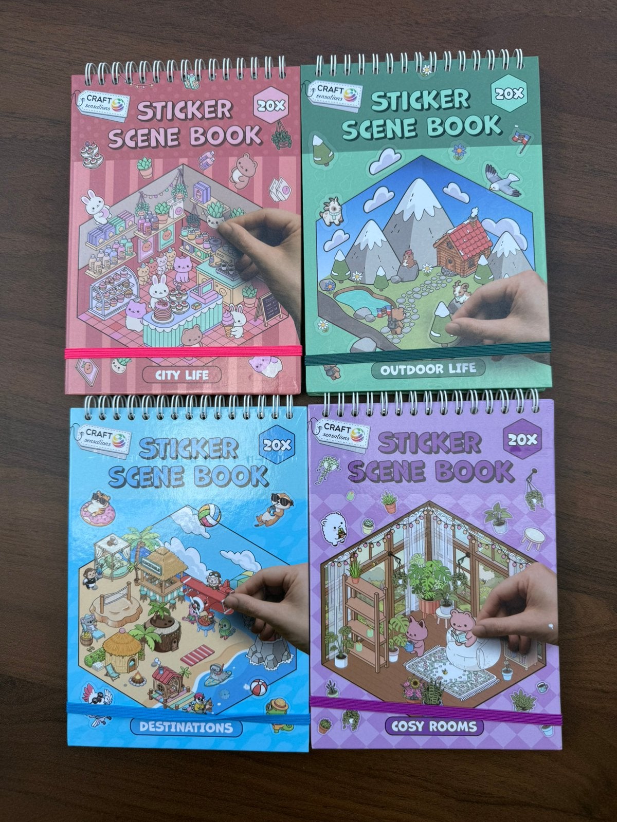 Sticker Scene Book – Stickertherapie – Set van 4 – NIEUW, Ophalen of Verzenden, Zo goed als nieuw