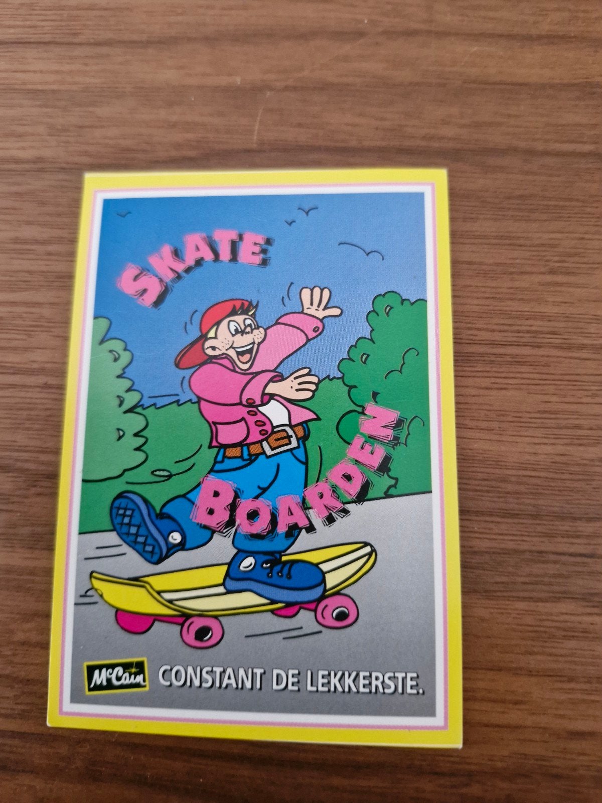 9608  McCain Skate Boarden Sticker - Constant de Lekkerste, Ophalen of Verzenden, Nieuw, Merk