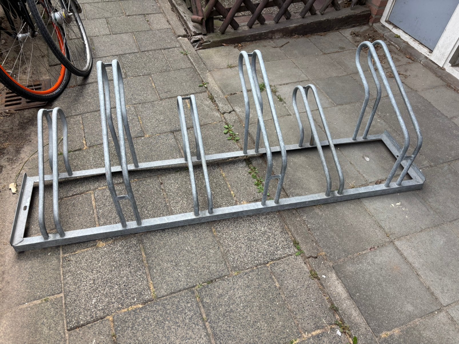Robuust metalen fietsenrek voor 6 fietsen, Ophalen, Gebruikt