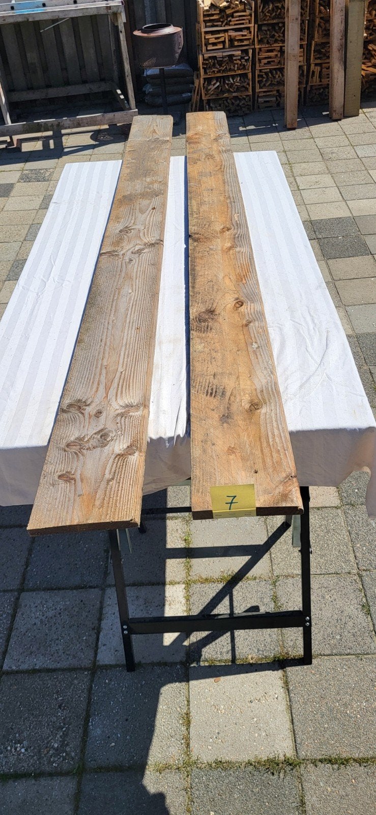 Gebruikte planken. 2 stuks. Geïmpregneerd grenen hout., Ophalen, Gebruikt, 250 cm of meer, Planken