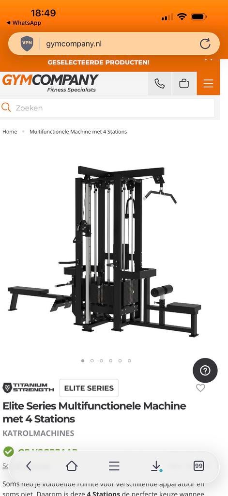 Titanium Strength Elite Series Multifunctionele Machine, Sport en Fitness, Ophalen, Nieuw, Armen, Overige typen