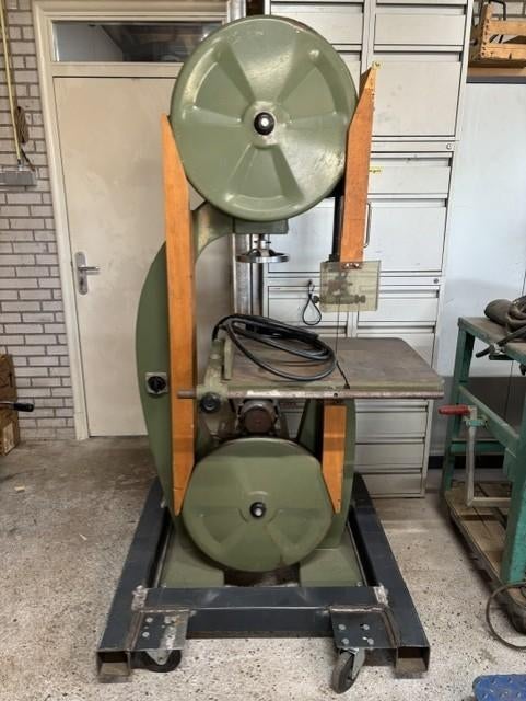 Zware lintzaag / figuurzaag - krachtstroom - verrijdbaar, Doe-het-zelf en Verbouw, Gereedschap | Zaagmachines, Ophalen, Gebruikt