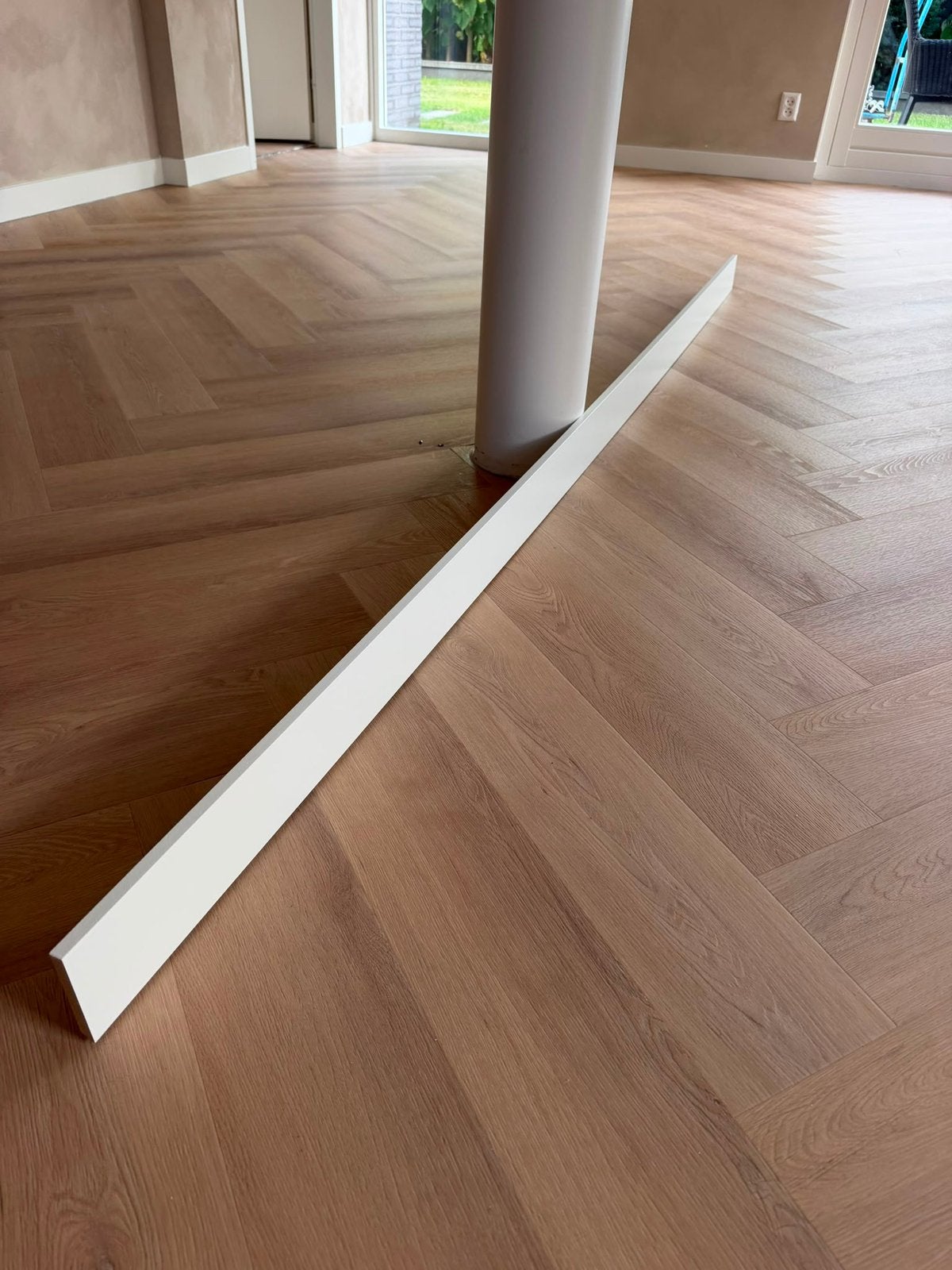 23 meter plinten 90x12 mm ral 9010 NIEUW, Ophalen, Nieuw, Mdf, 200 tot 250 cm