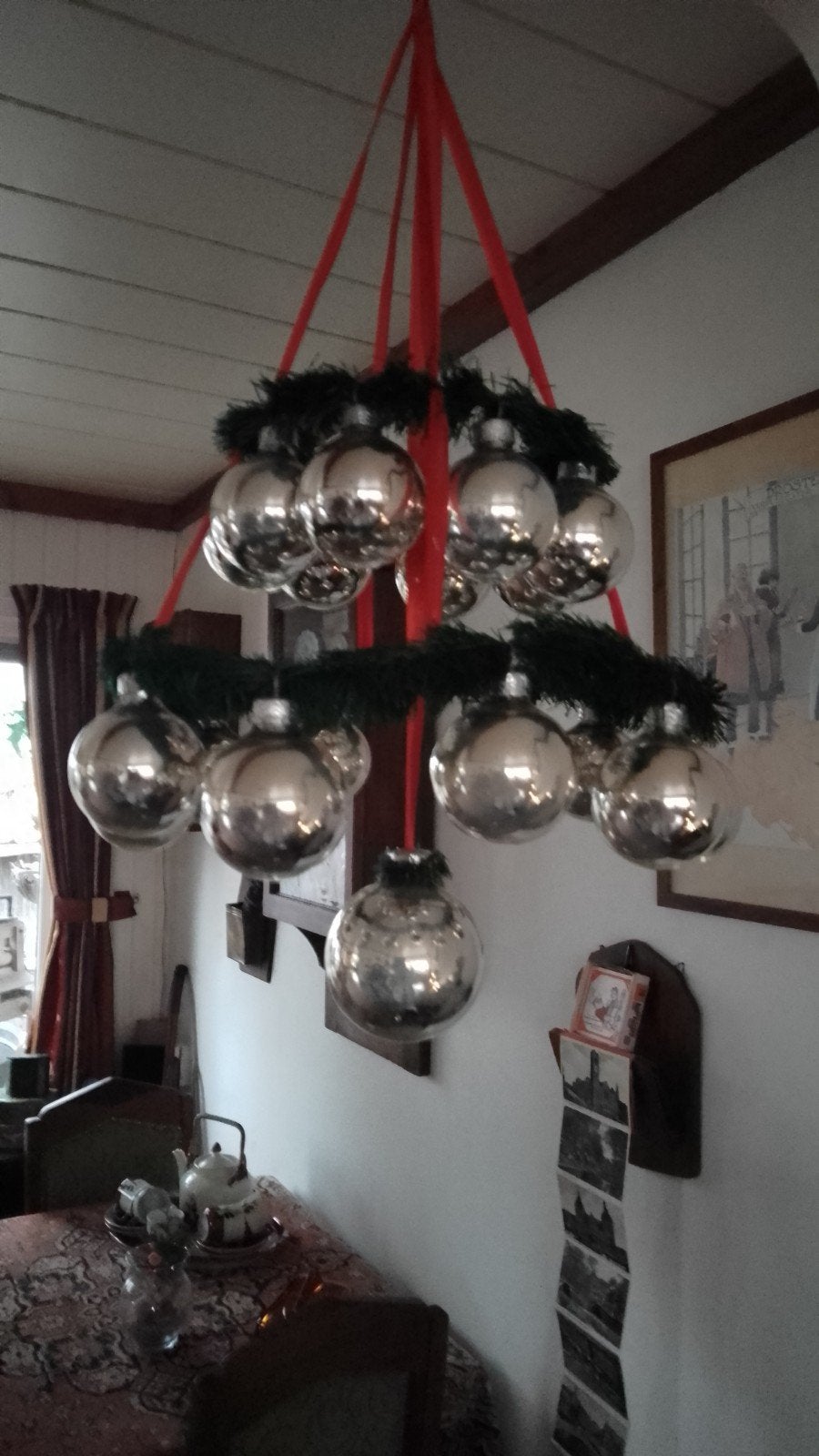 Oude kerstballen hanger., Diversen, Kerst, Ophalen of Verzenden