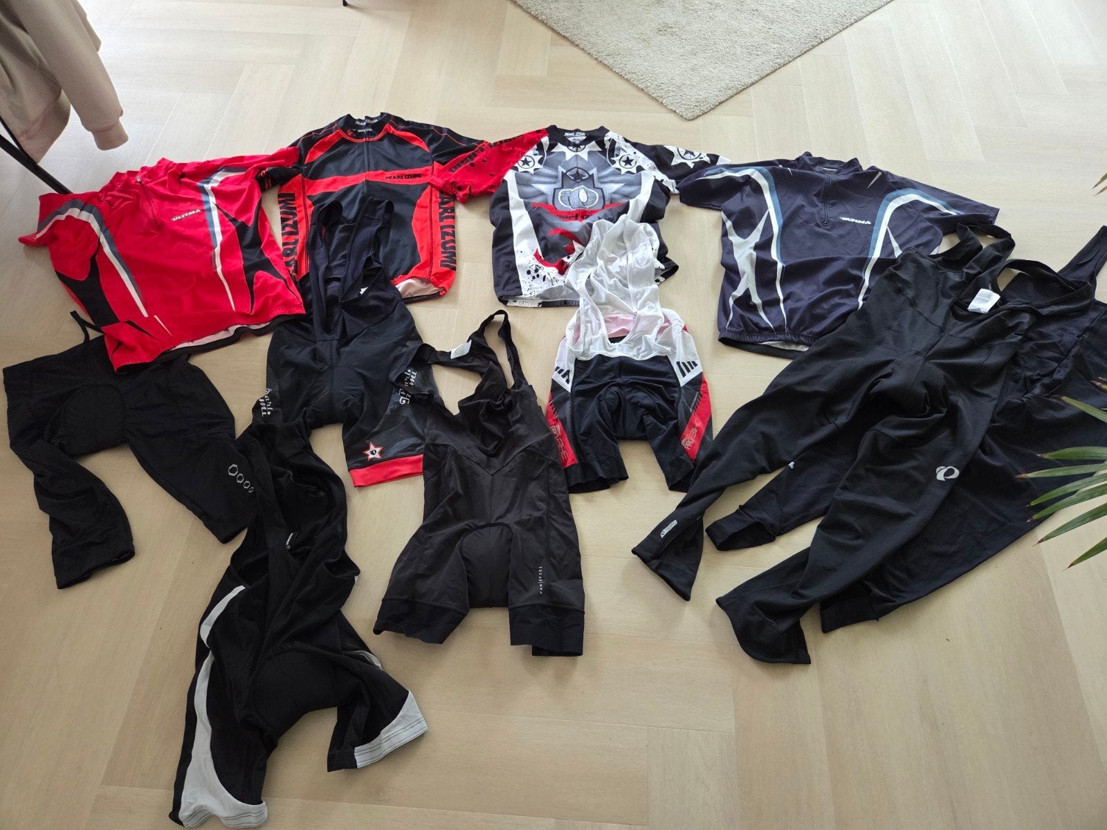 Pakket fietskleding heren maat M, Maat 48/50 (M), Zwart, Ophalen of Verzenden, Zo goed als nieuw