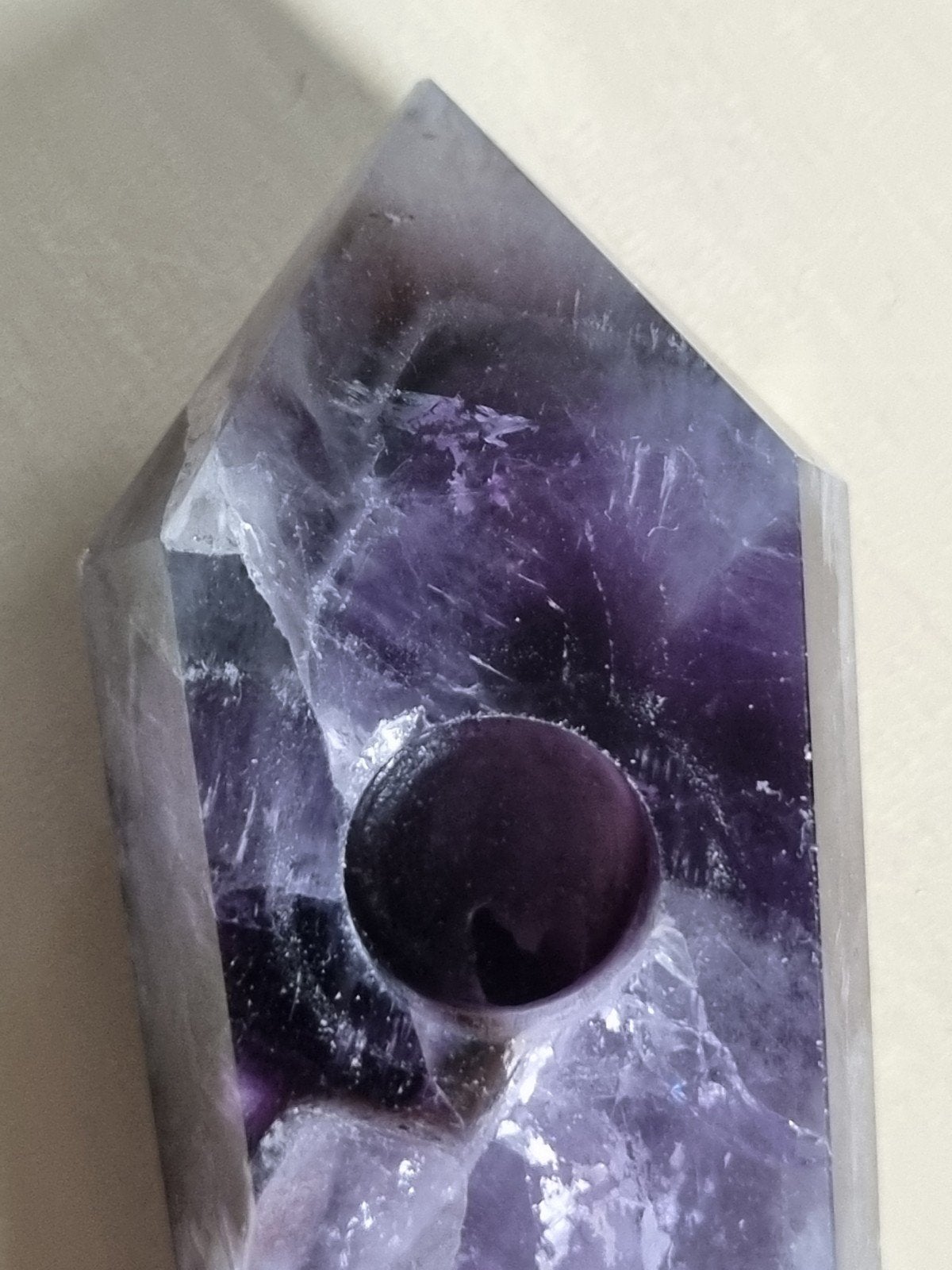Prachtige Paarse Amethist Pijp (Natuursteen / Kristal), Ophalen of Verzenden, Mineraal